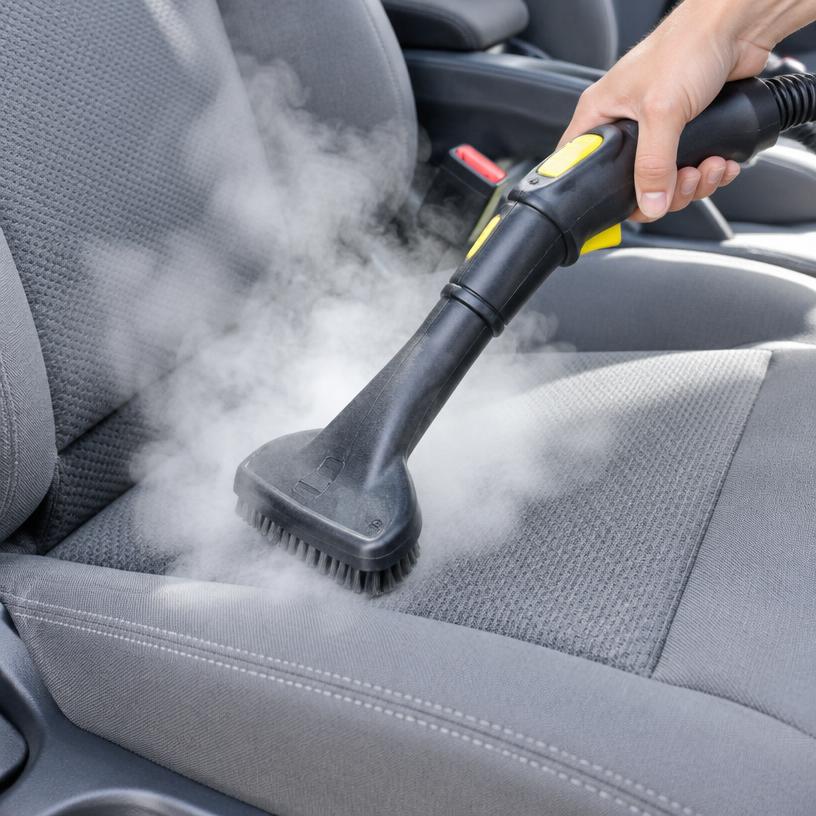 Autostoel stoomreinigen